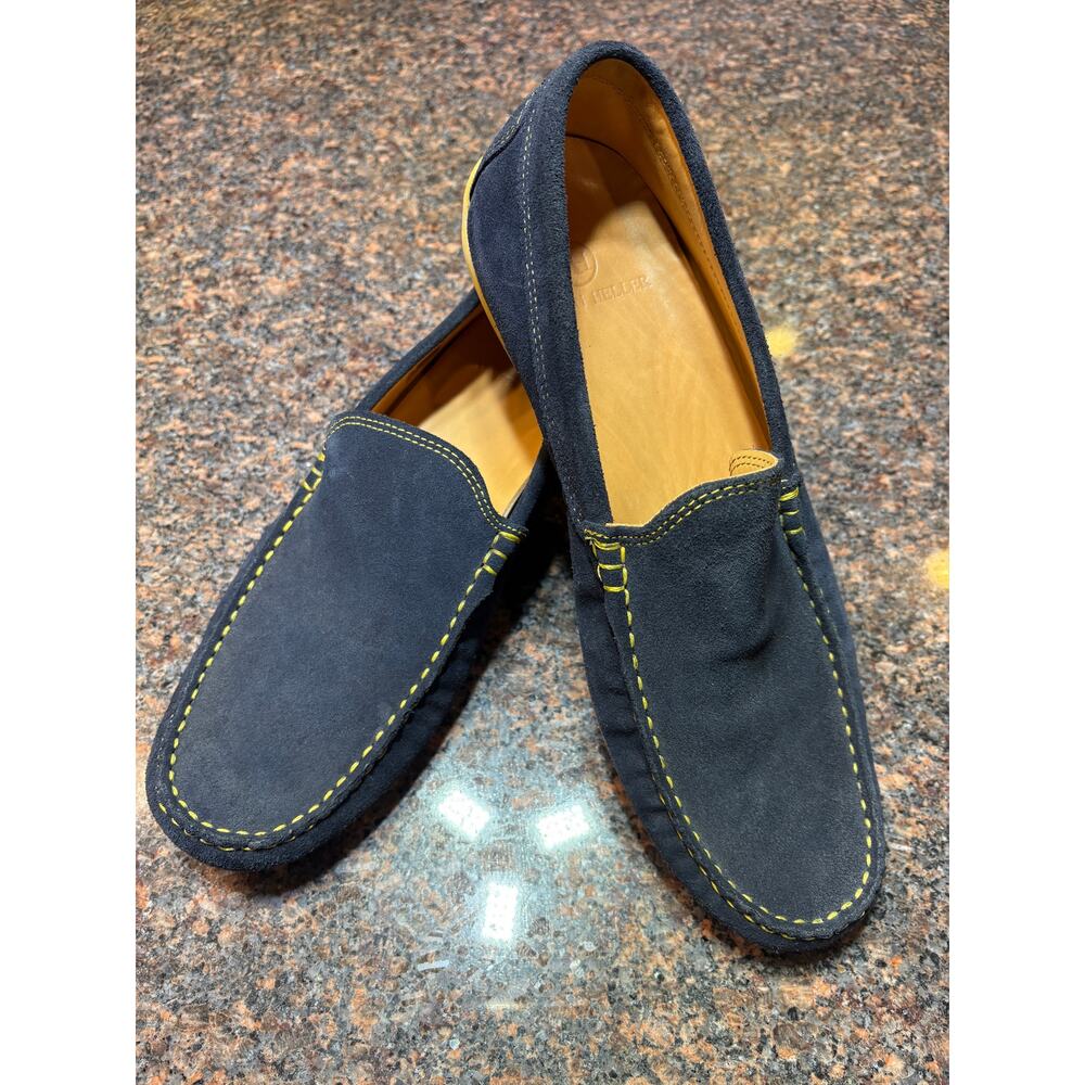 Austen Heller Men's Navy Driving Loafers Moc Toe Size 8 Excellent Cond - Picture 2 of 10